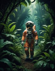 Fototapeta premium Closeup portrait of an Astronaut