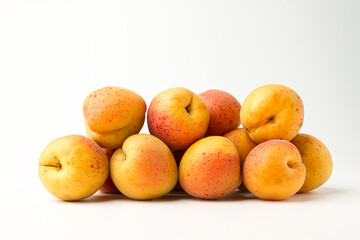 Apricots isolated on white background