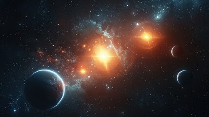 Obraz premium Universal Discovery: Integrating AI in astronomy leads to groundbreaking findings, from exoplanet detection to understanding dark matter, reshaping our cosmic knowledge. 