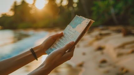 A close-up of a hand holding a motivational poster with inspiring quotes, emphasizing the importance of positivity and encouragement during recovery.