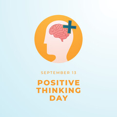 vector graphic of Positive Thinking Day ideal for Positive Thinking Day celebration.