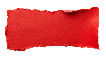 red  ripped torn paper edges isolated
