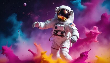 Fototapeta premium Closeup portrait of an Astronaut 