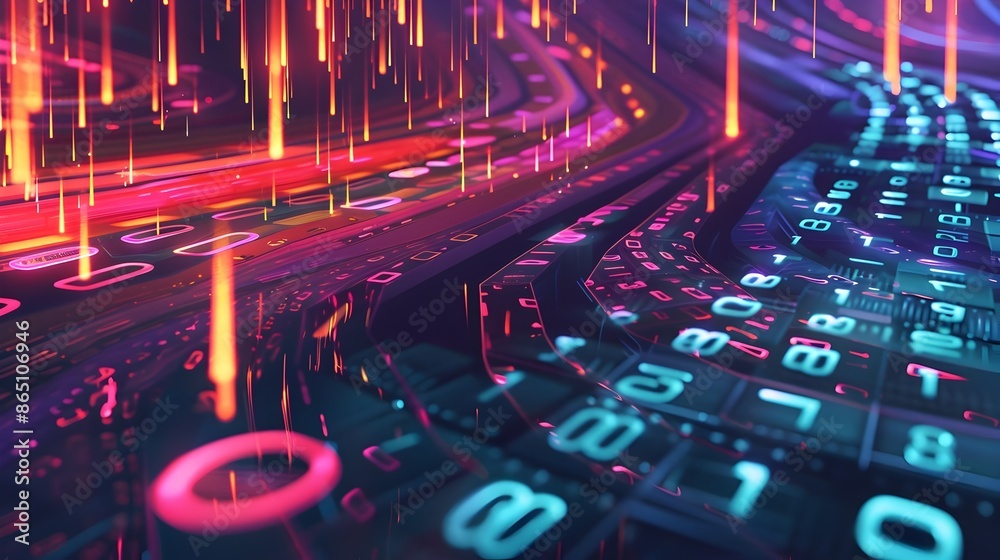 Aufkleber Decrypting the Digital Stream An of Data Encryption and Cybersecurity