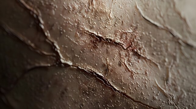 Detailed Close up of Scarred Skin from Healed Lesion