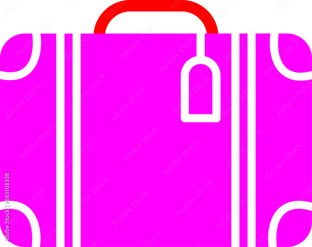 Poster suitcase vector icon