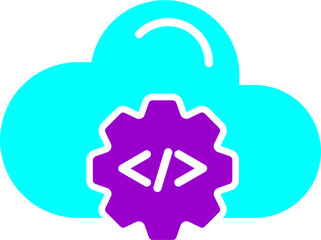 Cloud Coding Vector Icon