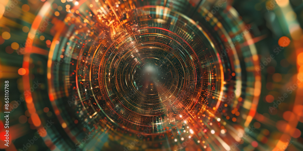 Poster abstract illustration of singularity concept. origin of life. space and science. background image. c