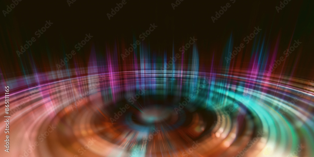 Poster abstract illustration of singularity concept. origin of life. space and science. background image. c