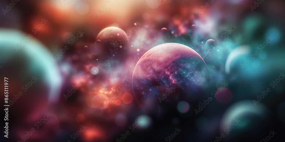 Poster abstract illustration of singularity concept. origin of life. space and science. background image. c