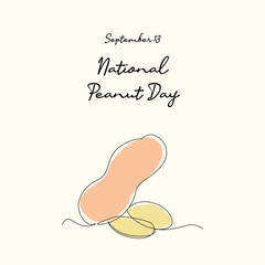 line art of National Peanut Day good for National Peanut Day celebrate. line art.