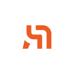 abstract chair desk simple geometric line logo vector