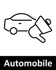 Automotive set icon. Location, electric car, gearbox, inspection, cost, lock, steering wheel, security, garage, electric vehicle, car dealership, key, automotive services, transportation industry