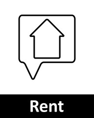 Home and real estate line icons set. Rent, realtor, Bar graph, speaker, power bank, house, radio, WiFi, immovables, mobile phone, signal strength, bottle. Household, property, living concept