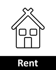 Home and real estate line icons set. Rent, realtor, Bar graph, speaker, power bank, house, radio, WiFi, immovables, mobile phone, signal strength, bottle. Household, property, living concept