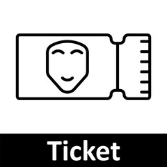 Event and ticketing line icons set. Tickets, 3D glasses, profile, heart, blank ticket, admission, VR ticket, barcode, sports, music. Entertainment, event planning, admission concept