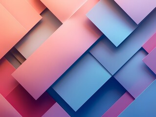 Fototapeta premium Geometric Gradient Abstract Background with Overlapping Shapes