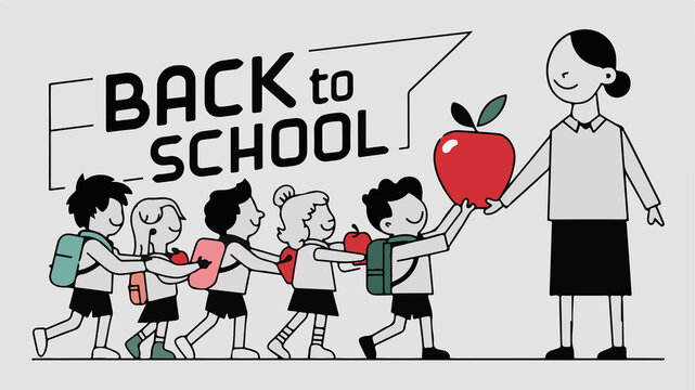 back to school modern abstract poster