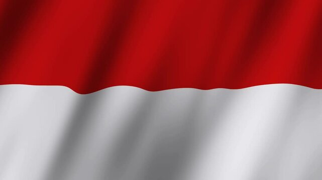 Pride of the Principality Monaco Flag Waving in the Wind