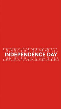 Indonesia Independence Day Text Effect Animation