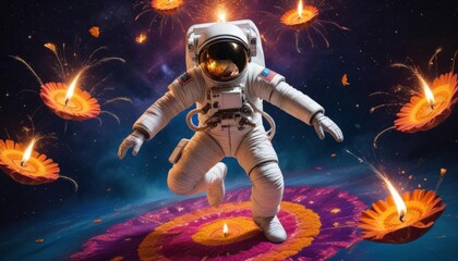 Fototapeta premium Closeup portrait of an Astronaut