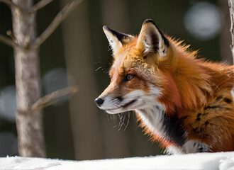 Obraz premium 붉은여우 generative ai