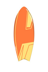 Doodle surfboard collection surfing on summer beach cute illustration season that can be used for sticker, scrapbook, icon, decorative, e.t.c with aesthetic orange and yellow colors