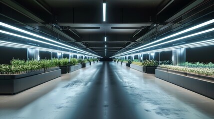 Revolutionizing Agriculture Futuristic Smart Farming with LED Lighting Vertical Crop Cultivation and Advanced Nutrient Delivery System