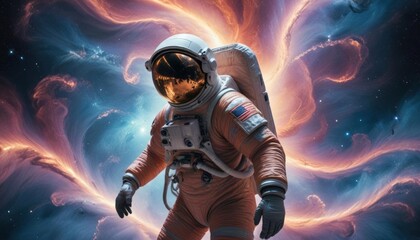 Fototapeta premium Closeup portrait of an Astronaut