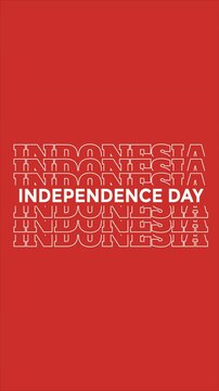 Indonesia Independence Day Text Motion Graphic