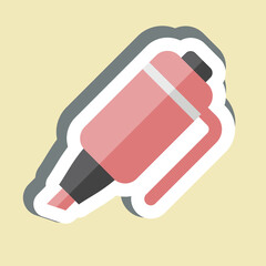 Sticker Marker. related to Office symbol. simple design illustration