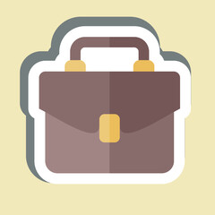 Sticker Office Bag. related to Office symbol. simple design illustration