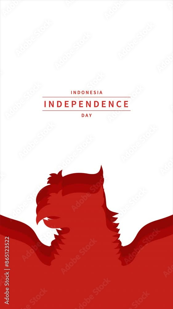 Wall mural Indonesia Independence Day With Garuda Symbol Motion Graphic