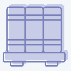 Icon Book shelf. related to Office symbol. two tone style. simple design illustration