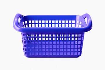 Fototapeta premium Plastic basket empty on a white background