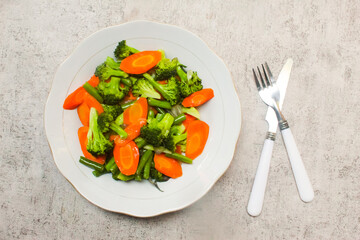 salad on a plate