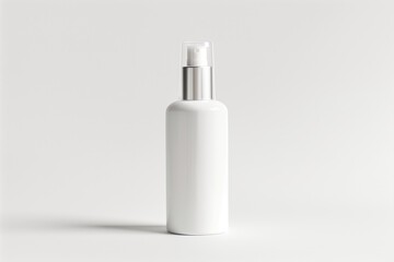 Elegant Cylindrical Bottle Mockup for Cosmetic Product Presentation on White Background