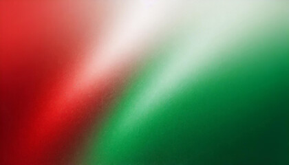 Italian flag colors, texture with gradient and grain, abstract background banner for product presentation with copy space, red white green