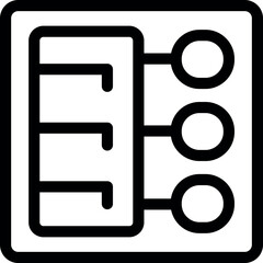 Network hub icon symbolizing connectivity and data transfer between devices
