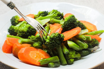 stir fried broccoli with vegetables