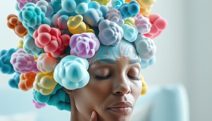 Colorful Abstract Representation of Brain Activity