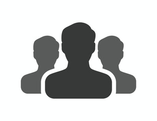 Leader or people group vector solid icon