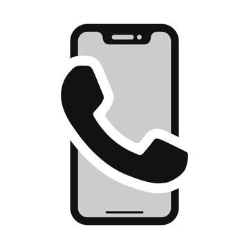 Mobile and  phone solid vector icon 