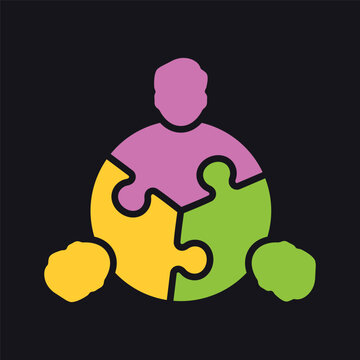 People partner network or connection vector illustration