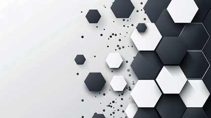 background with white and black hexagons