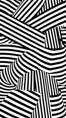 Seamless pattern with twisted lines, vector linear tiling background Wallpaper