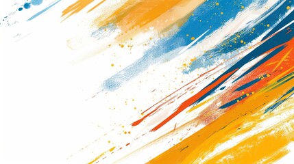 colorful brushstrokes on a white canvas background