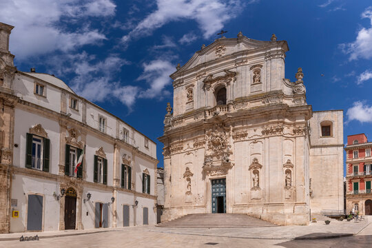 The Piazza Plebiscito view in Martina Franca City of Italy