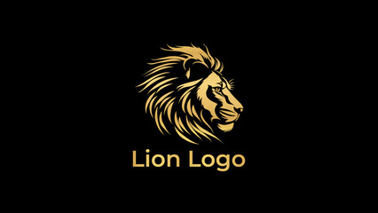 golden gradient lion king logo