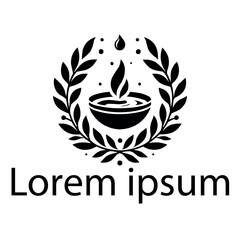 A black spa  logo on white simple background